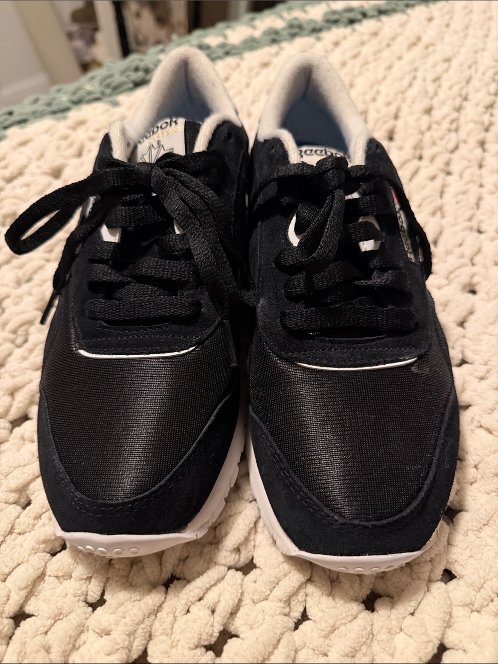 Reebok Black and White Low-Top Sneakers - Picture 2 of 5